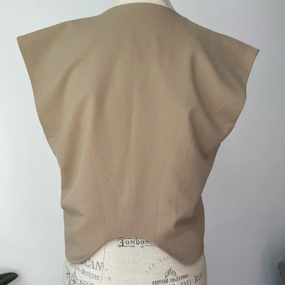 Brown button front vest - Picture 4 of 6